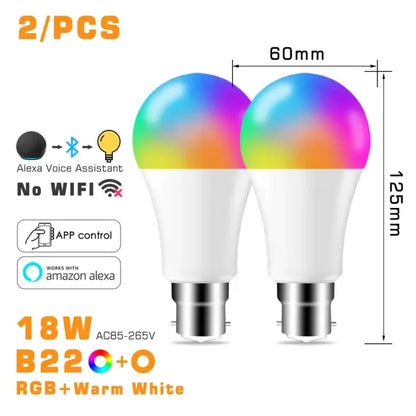 18W B22 rgbww 2pcs / CHINA