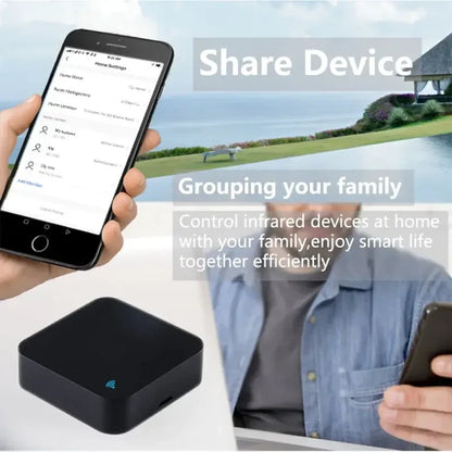 A person holding a smart device with a phone in their hand
