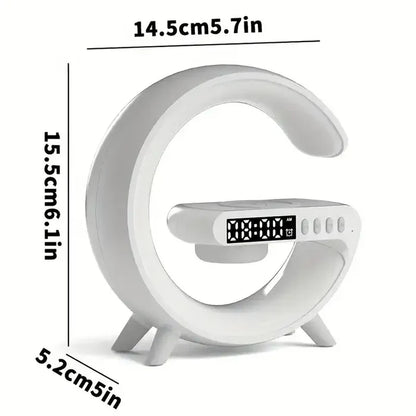 The clock clock is white and has a clock on it