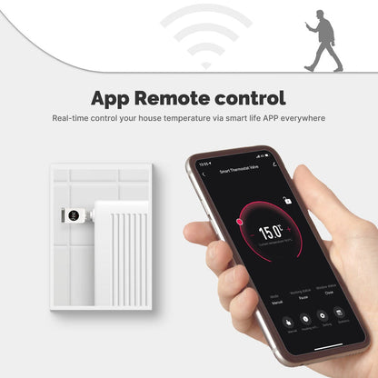 Smart Wifi Thermostatic Radiator Valve TRV Programmable Temperature Controller - MOES