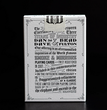 Smoke & Mirrors 15TH Anniversary Edition Playing Cards - Smoke Playing Cards by Dan & Dave