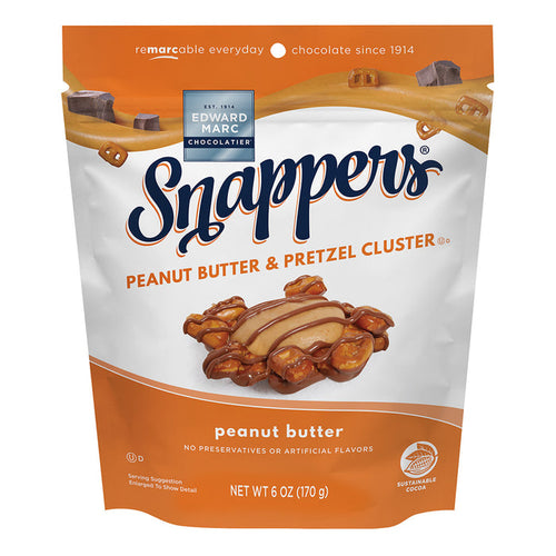 Snappers Milk Chocolate Peanut Butter Pretzel Candy Pouch - 6 Count