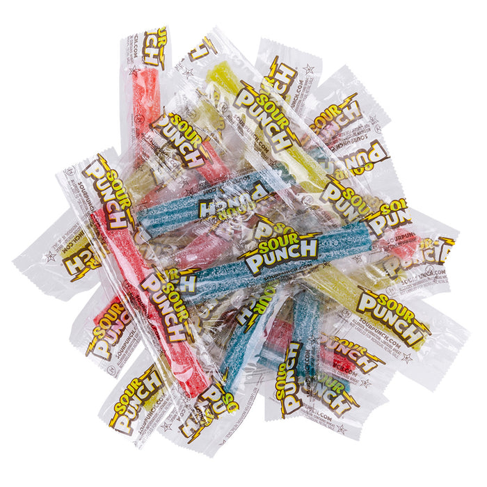 Sour Punch Assorted Flavors Twists Candy Wrapped Bulk - 12.5 LB