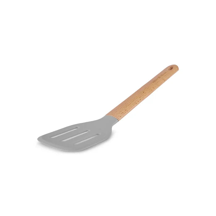 Spatule rainurée en silicone Karaca X Refika Gadgets avec manche en bois