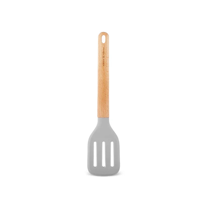 Spatule rainurée en silicone Karaca X Refika Gadgets avec manche en bois