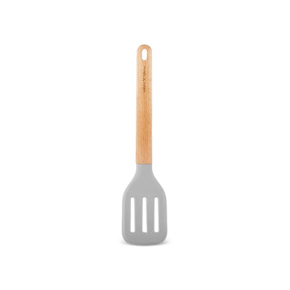 Spatule rainurée en silicone Karaca X Refika Gadgets avec manche en bois