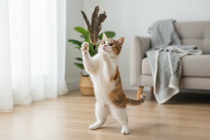 Spinning Feathers Cat Toy Wand Attachment - Interactive Teaser Toy - Dog.Dog.Cat.