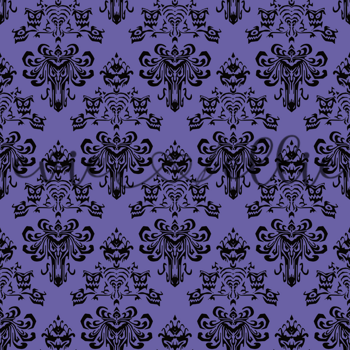 Spooky Mansion Wallpaper-- Multiple Colors