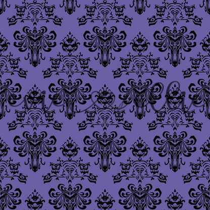 Spooky Mansion Wallpaper-- Multiple Colors