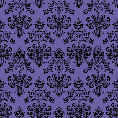 Spooky Mansion Wallpaper-- Multiple Colors
