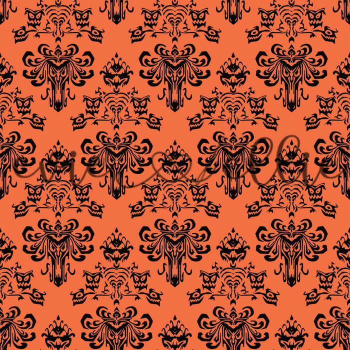 Spooky Mansion Wallpaper-- Multiple Colors