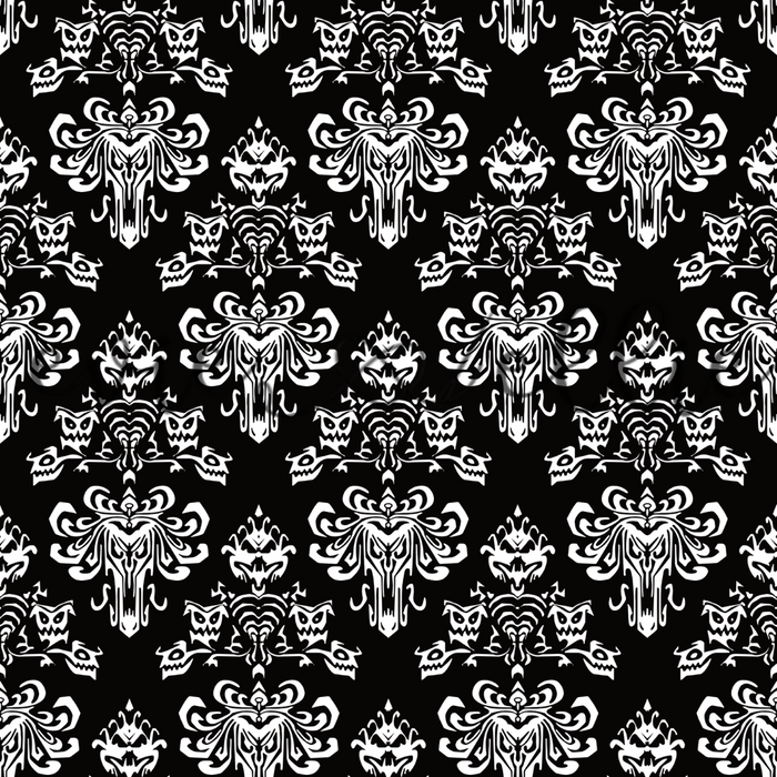 Spooky Mansion Wallpaper-- Multiple Colors