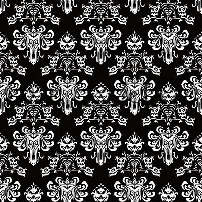 Spooky Mansion Wallpaper-- Multiple Colors
