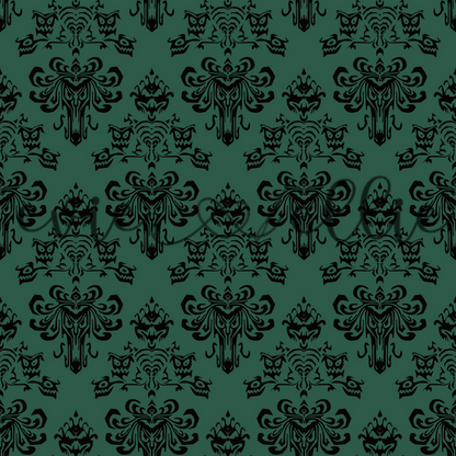 Spooky Mansion Wallpaper-- Multiple Colors