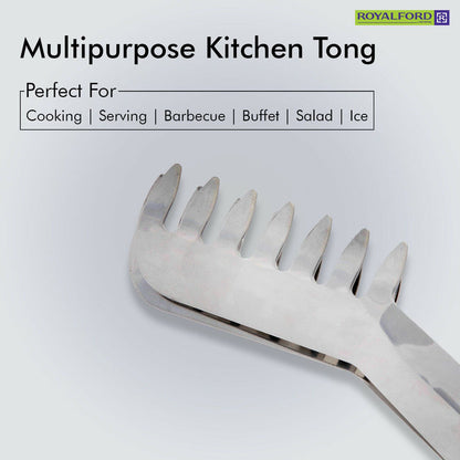 Stainless Steel Serving Tongs By Royalford Royalford