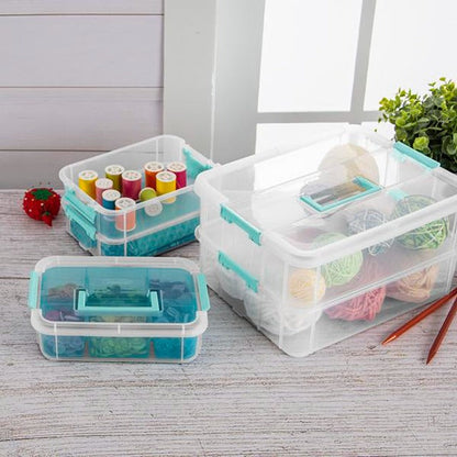 Sterilite Stack & Carry 3 Layer Storage Box