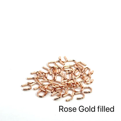 Sterling Silver  or Gold Filled Wire Guards pk of 50, jewelry supplies, findings