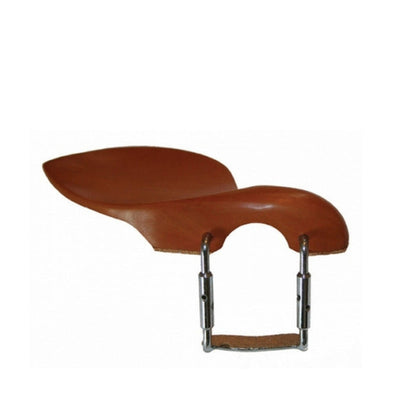 Strad Violin Chinrest Boxwood with standard chrome fittings