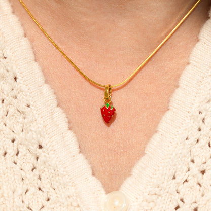 Strawberry Shortcake Charm Necklace
