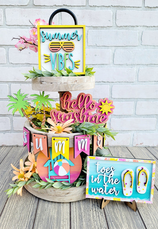 Summer Vibes Tiered Tray Set