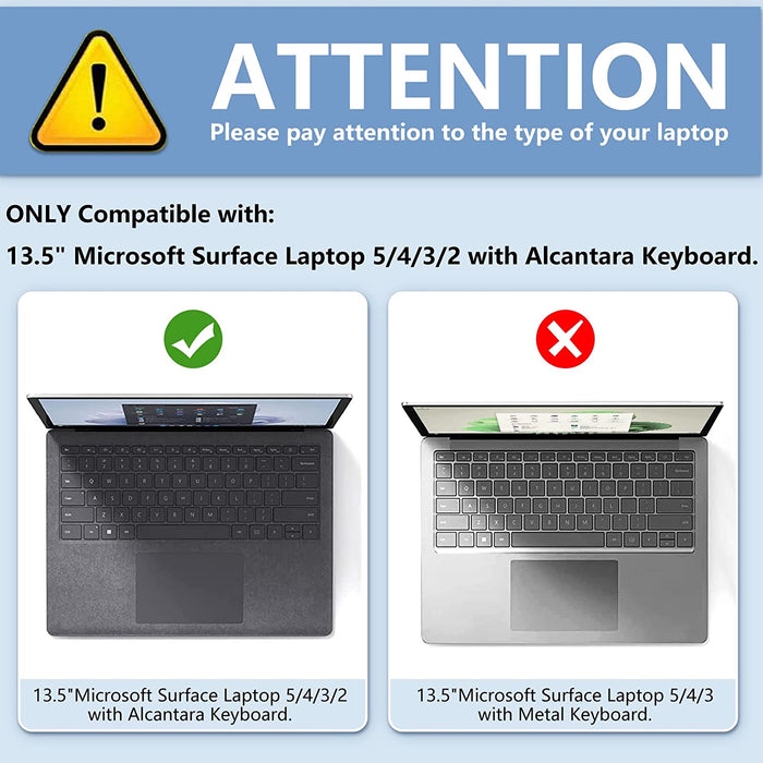 Surface Laptop 5/4/3/2 13.5-inch w/ Alcantara Keyboard Snap-on Hard Shell Cover | Fintie