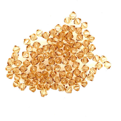 Swarovski Crystal-  Lt. Gold 100 4mm $15