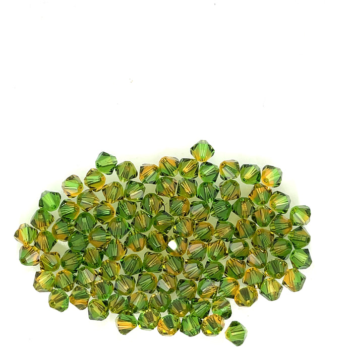 Swarovski Crystal  4mm Green Topaz 100pk