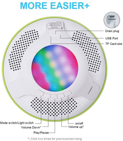 SWIMMER Floating Waterproof Bluetooth Wireless Shower Speakers Speaker Cowinaudio