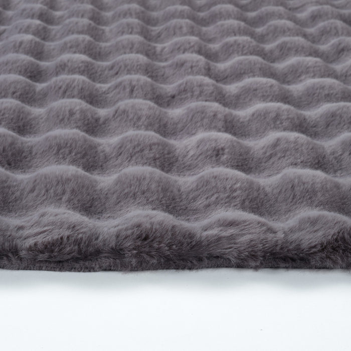 Tapis en Cachemire 7/24 Cosy Premium Bubble Anthracite 80x150 cm