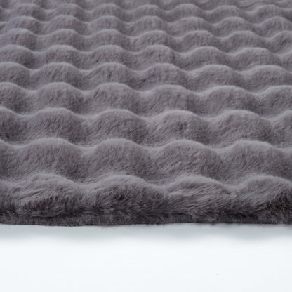 Tapis en Cachemire 7/24 Cosy Premium Bubble Anthracite 80x150 cm