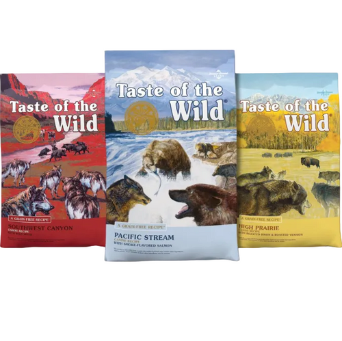 Taste of the Wild Grain Free Dog Food - Mountain, Pacific Stream, Wild Prairie, Wetlands - Dog.Dog.Cat.