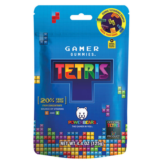 Tetris Gamer Gummy Candy Pouches - 6 Count