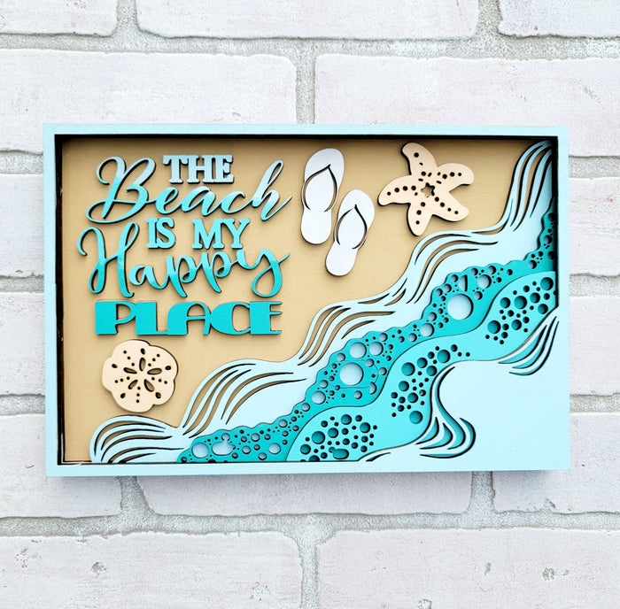 The beach is my happy place Sign