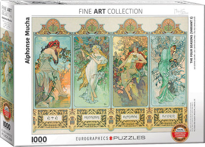 The Four Seasons (Variant 3) by Alphonse Mucha 1000-Piece Puzzle