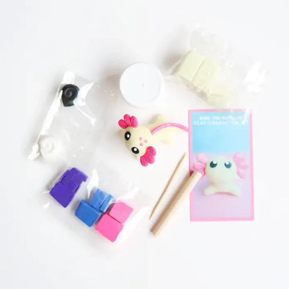 The Make Station DIY Polymer Clay Kit: Axel the Axolotl