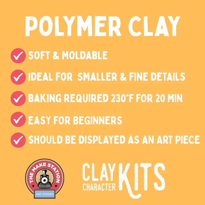 The Make Station DIY Polymer Clay Kit: Buzz the Bunny