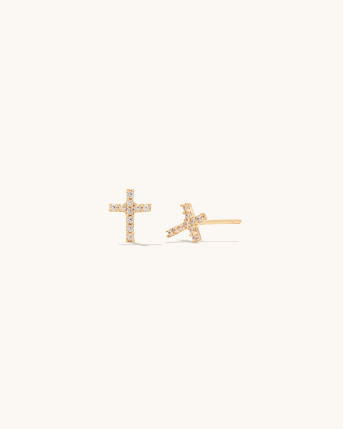 Tiny Cross Studs