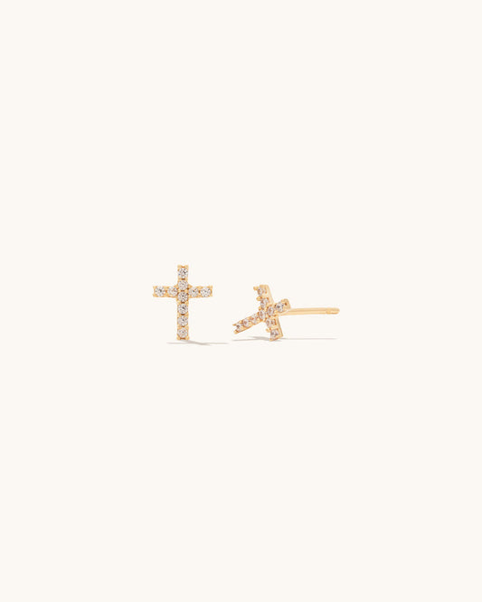 Tiny Cross Studs