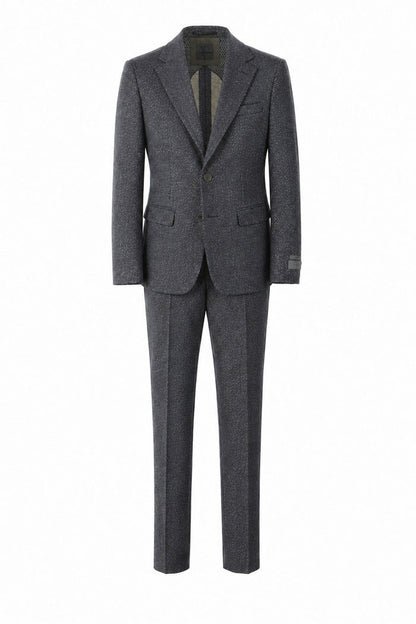 T.O. Boy's Fashion Soho Stretch Suit - Grey Herringbone