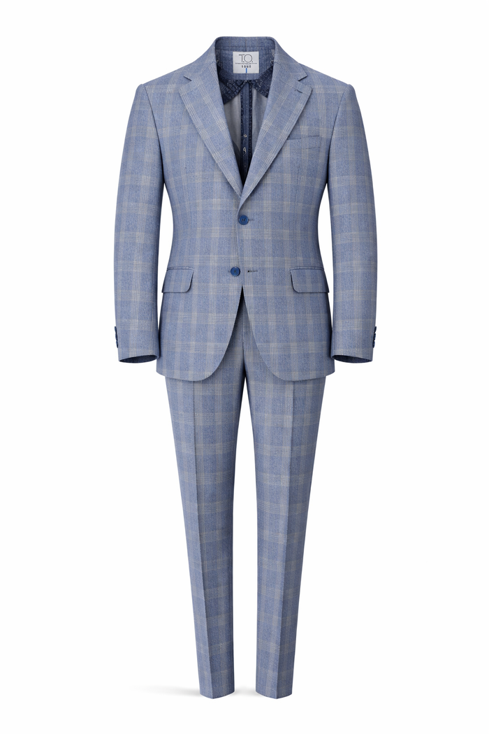 T.O. Boy's Fashion Soho Stretch Suit - Light Blue