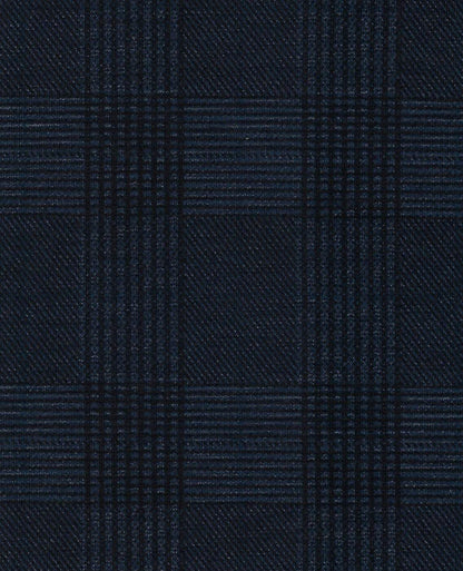 T.O. Boy's Fashion Soho Stretch Suit - Navy Plaid