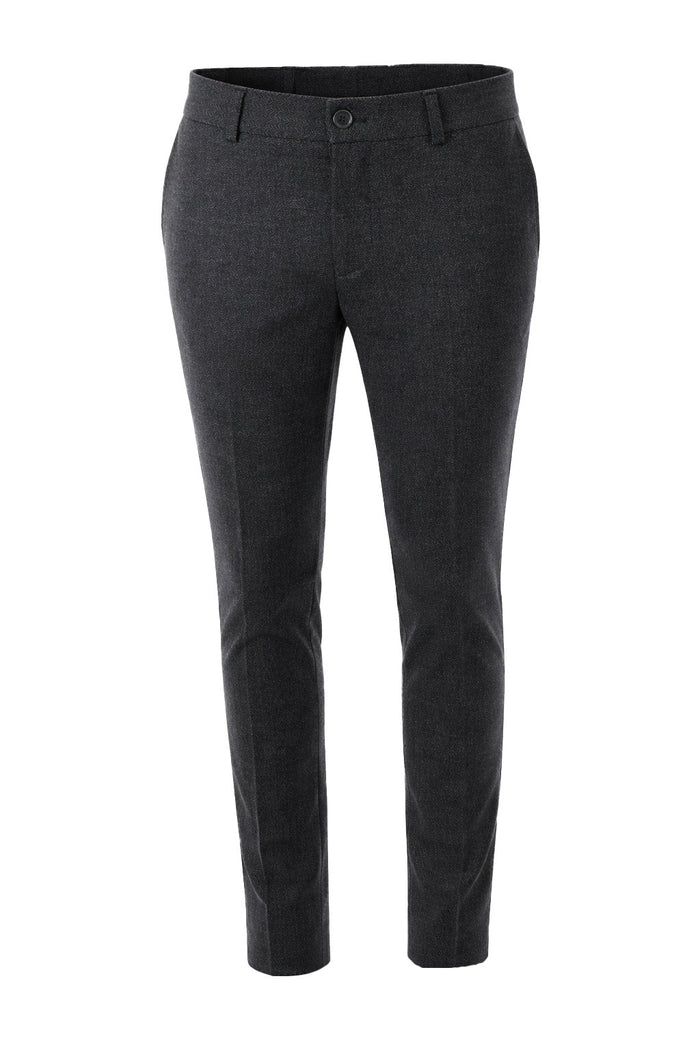 T.O. Boy's Fashion Stretch Pants - Navy herringbone