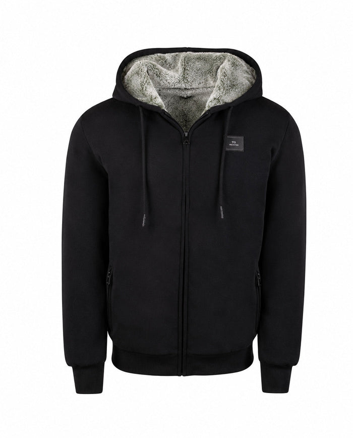 T.O. Collection Adult's Fully Lined Black Hoodie - Green