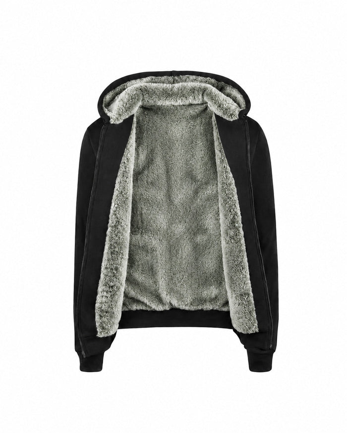 T.O. Collection Adult's Fully Lined Black Hoodie - Green