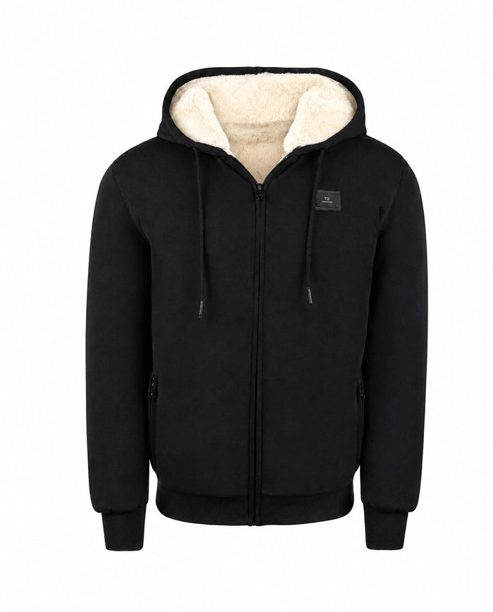 T.O. Collection Adult's Fully Lined Black Hoodie - Ivory