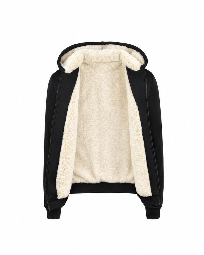 T.O. Collection Adult's Fully Lined Black Hoodie - Ivory