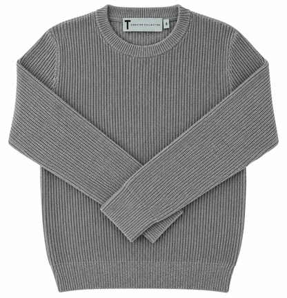 T.O. Collection Boys Crew Neck Ribbed Knit Sweater
