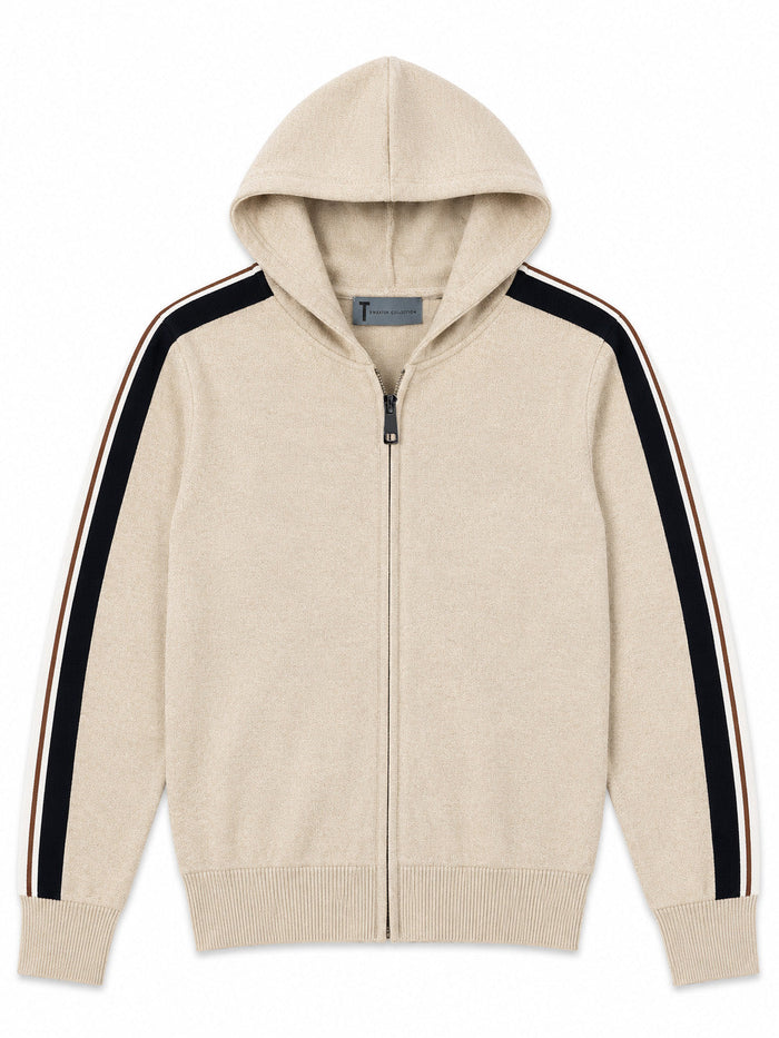 T.O. Collection Boys Full Zip Knit Hooded Sweater