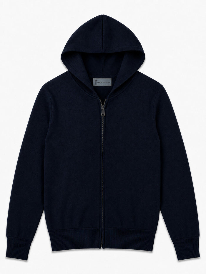 T.O. Collection Boys Full Zip Knit Hooded Sweater