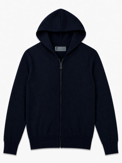 T.O. Collection Boys Full Zip Knit Hooded Sweater